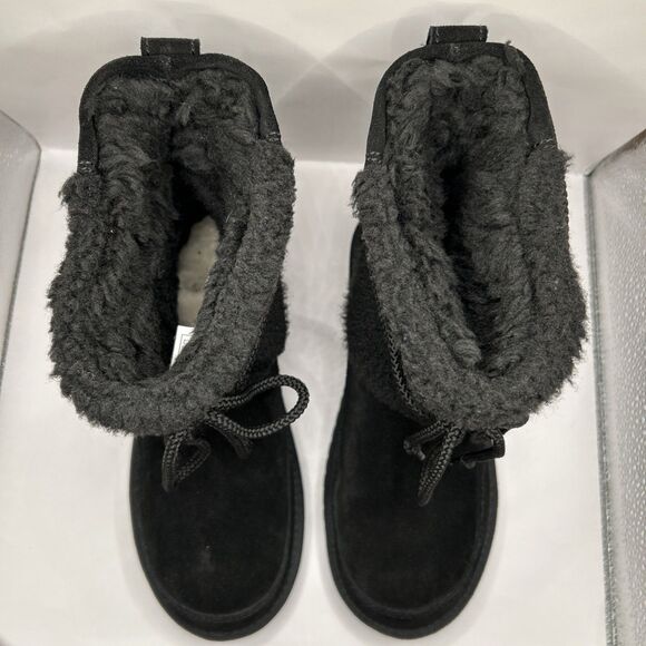Koolaburra UGG Michon Black Suede Shearling Winter Boots Women’s 6 STORE MODEL - Picture 9 of 16